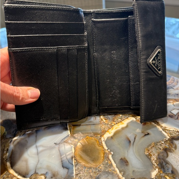 Prada Black Nylon-Leather Wallet. - Picture 2 of 9